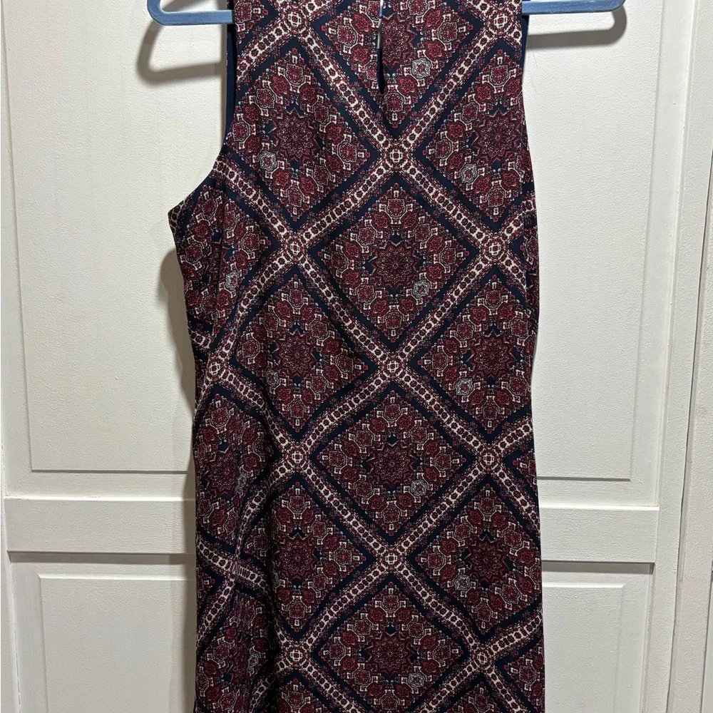 Pink Rose‎ Elegant Patterned Sleeveless Dress Women’s Size Large